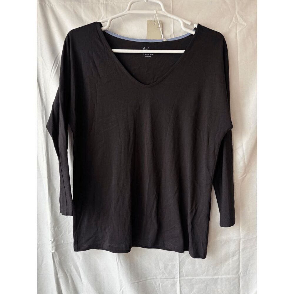 Boden Black 3/4 Sleeve V Neck Womens Size US 2 UK 6